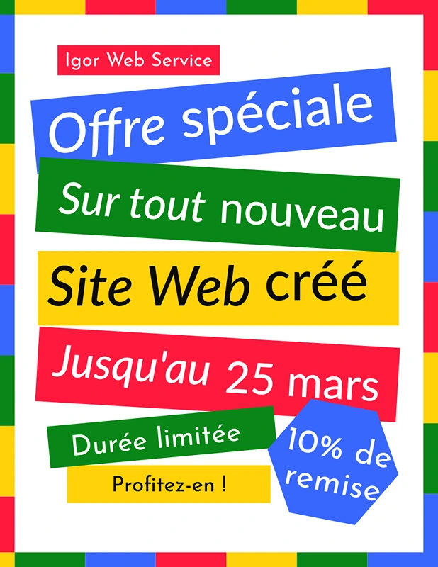 Offre spéciale affiche promotionelle